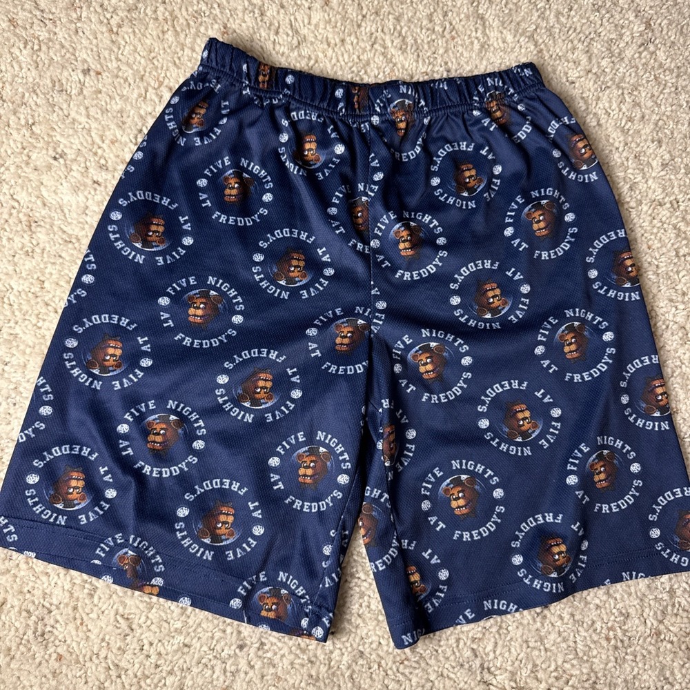 Five Night Of Freddys All Over Print Pajama Bottom Shorts Boys‎ Size  L